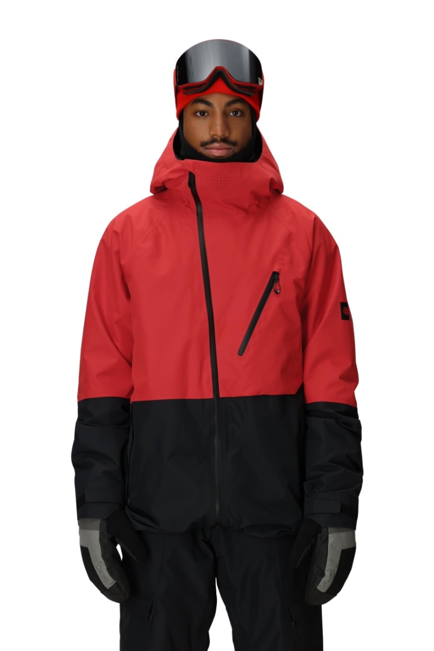686 ロクハチロク MENS HYDRA THERMAGRAPH JACKET TRUE RED COLORBLOCK 25-26 スノーボード ウェア