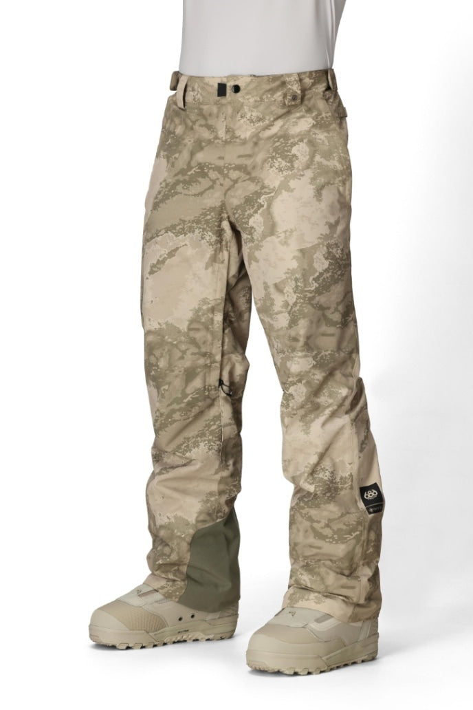 686 ロクハチロク MENS GORE-TEX CORE SHELL PANT LIMESTONE HEMISPHERE PRINT 25-26 スノーボード ウェア