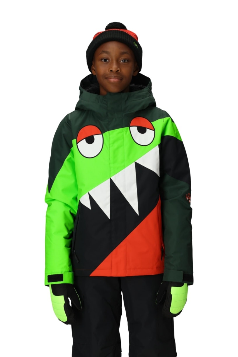 686 ロクハチロク BOYS SNAGGLETOOTH OWEN INSULATED JACKET BOREALIS GREEN COLORBLOCK 25-26 スノーボード ウェア