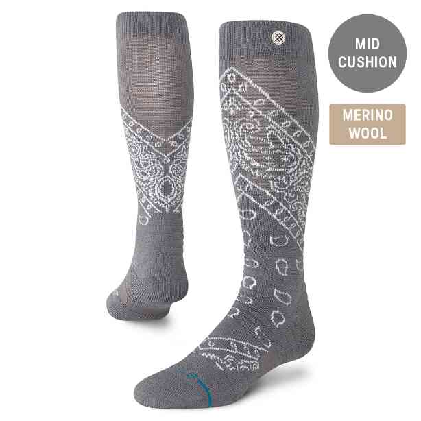 STANCE スタンス BARRIO MID WOOL SNOW 25-26 スノーボード アクセサリー DARK GREY