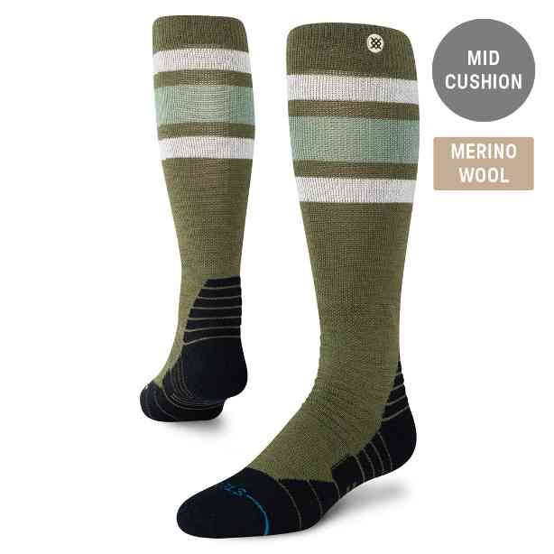 STANCE スタンス BOYD MID WOOL SNOW 25-26 スノーボード アクセサリー OLIVE