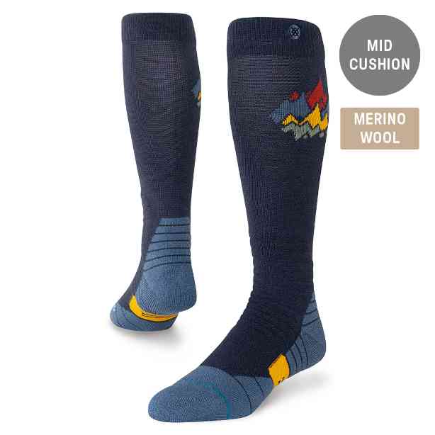 STANCE スタンス PEAKS MID WOOL SNOW 25-26 スノーボード アクセサリー NAVY