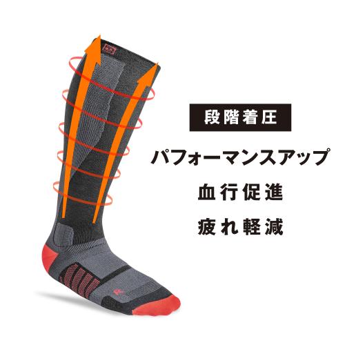 DEELUXE ディーラックス THERMO SOCKS EVO + 25-26 スノーボード アクセサリー BLACK