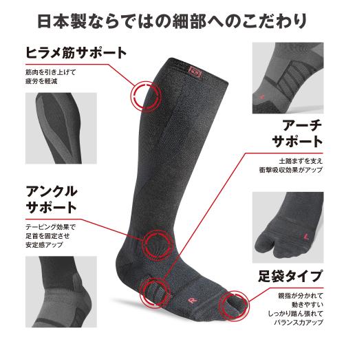DEELUXE ディーラックス THERMO SOCKS EVO TABI + 25-26 スノーボード アクセサリー BLACK