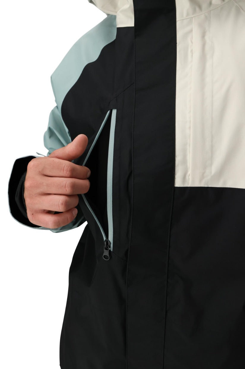 686 ロクハチロク MENS GORE-TEX CORE SHELL JACKET LIMESTONE COLORBLOCK 25-26 スノーボード ウェア