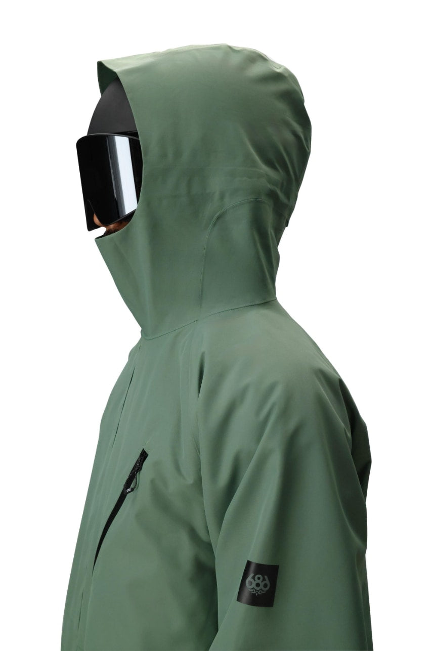 686 ロクハチロク MENS HYDRA THERMAGRAPHJACKET CYPRESS GREEN 25-26 スノーボード ウェア