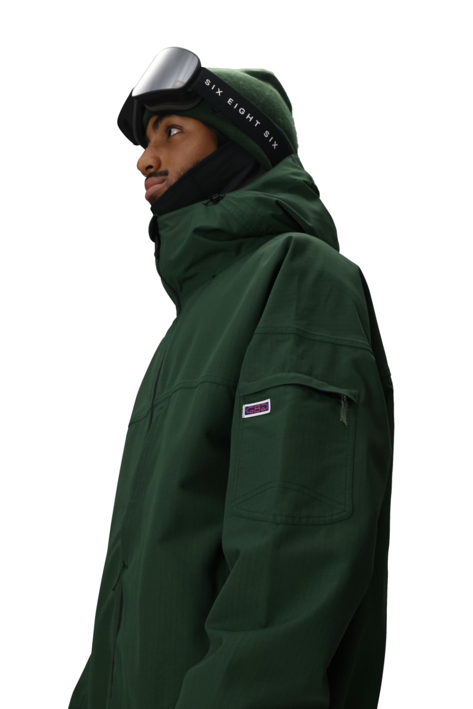 686 ロクハチロク MENS DOJO SHELL JACKET MOSS GREEN RIPSTOP 25-26 スノーボード ウェア