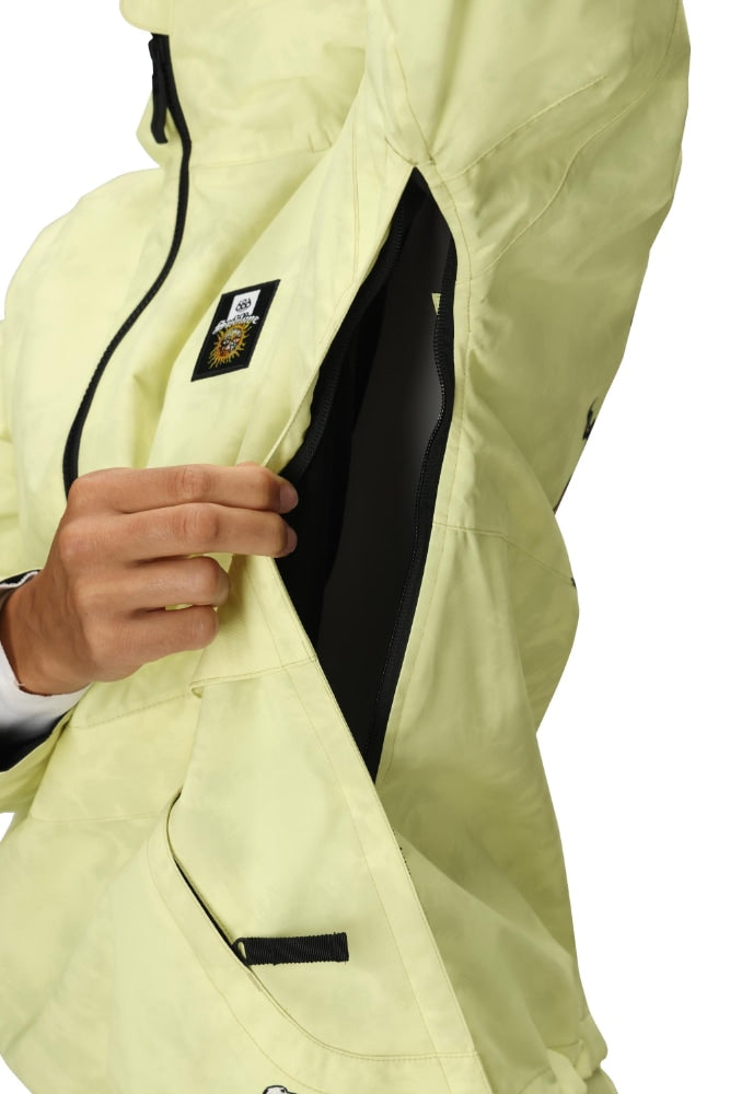 686 ロクハチロク WOMENS 686 SUBLIME SHELL ANORAK SUBLIME YELLOW TIE DYE 25-26 スノーボード ウェア