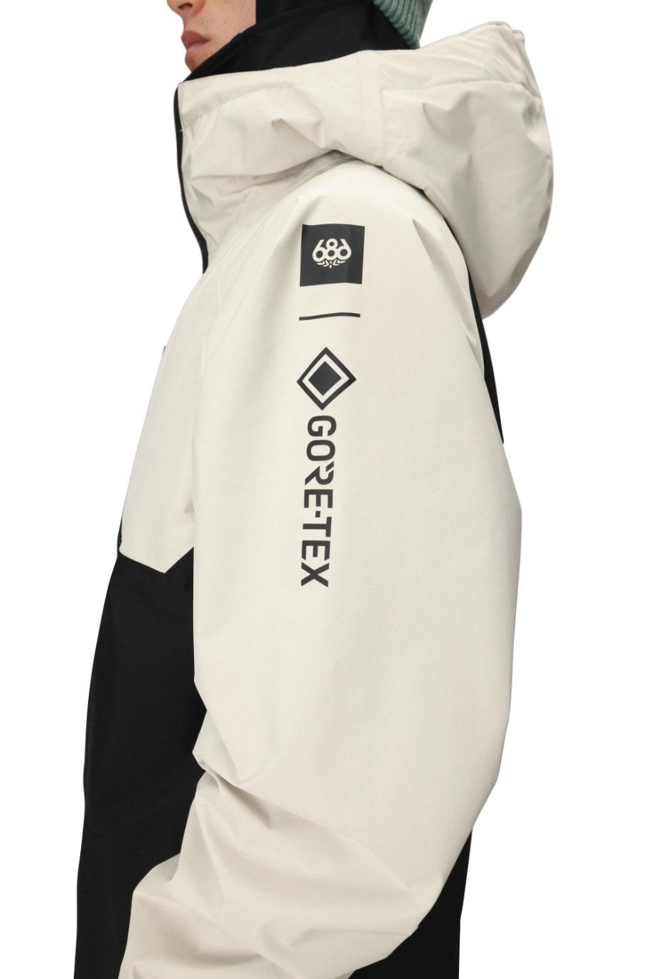 686 ロクハチロク MENS GORE-TEX CORE SHELL JACKET LIMESTONE COLORBLOCK 25-26 スノーボード ウェア