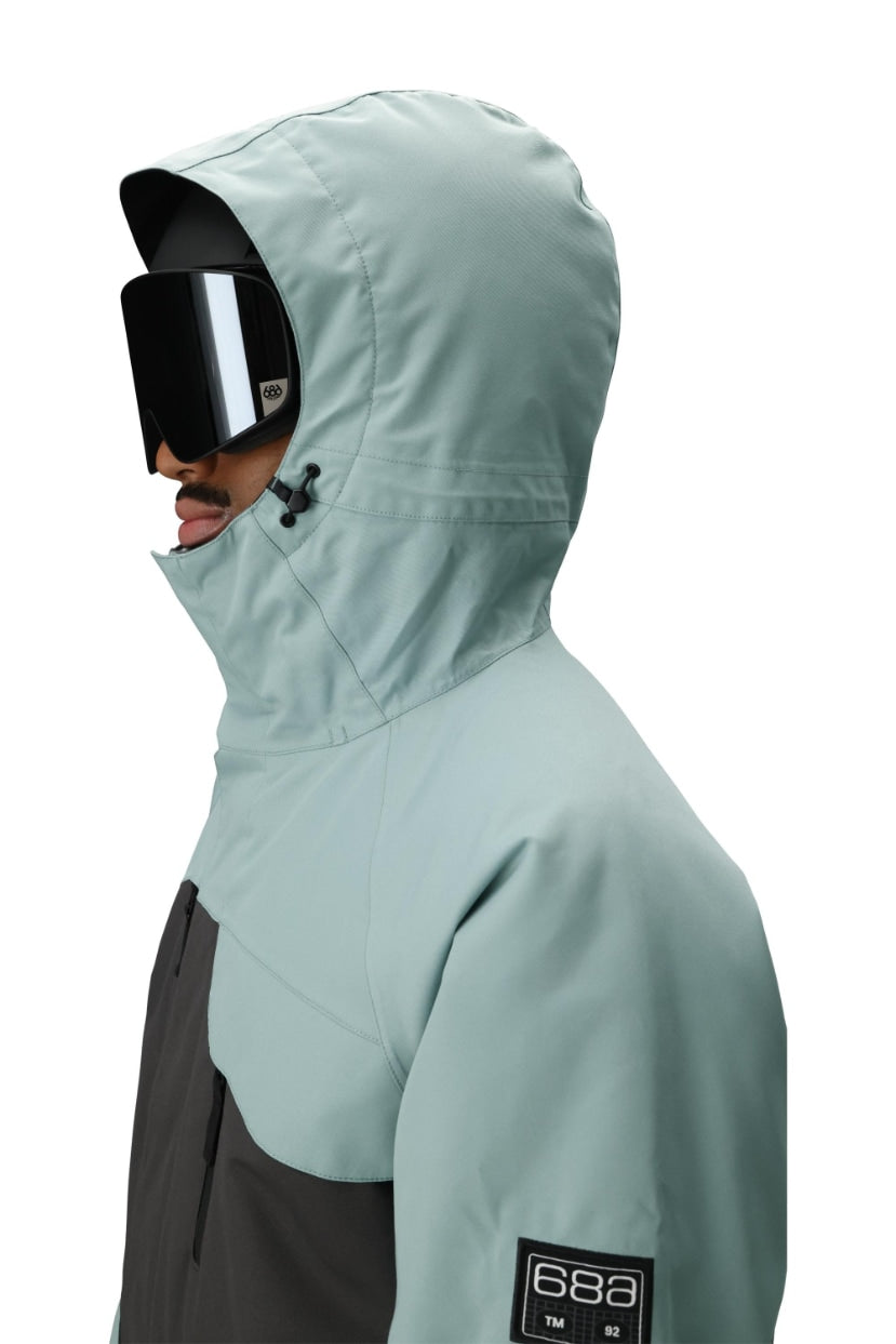 686 ロクハチロク MENS GEO INSULATED JACKET DUSTY MARINE COLORBLOCK 25-26 スノーボード ウェア