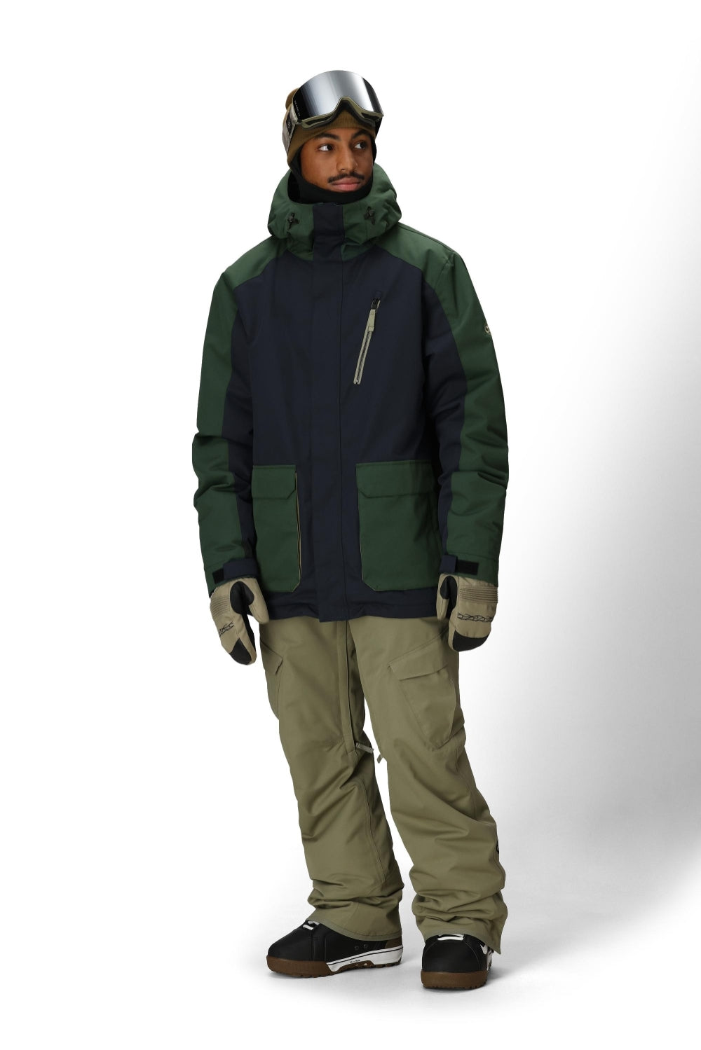 686 ロクハチロク MENS NIGHTLINE INSULATED JACKET NAVY COLORBLOCK 25-26 スノーボード ウェア