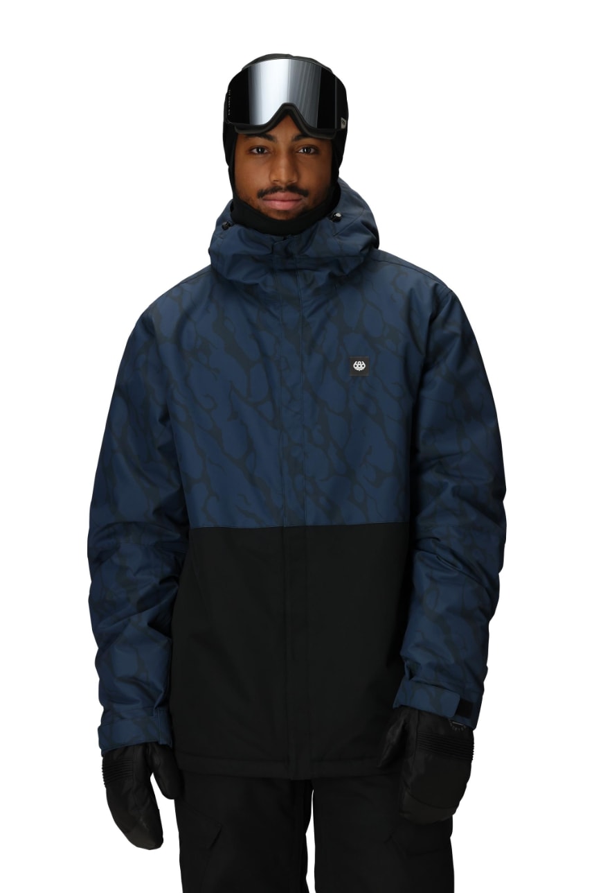 686 ロクハチロク MENS FOUNDATION INSULATED JACKET NAVY FRACTURED COLORBLOCK 25-26 スノーボード ウェア