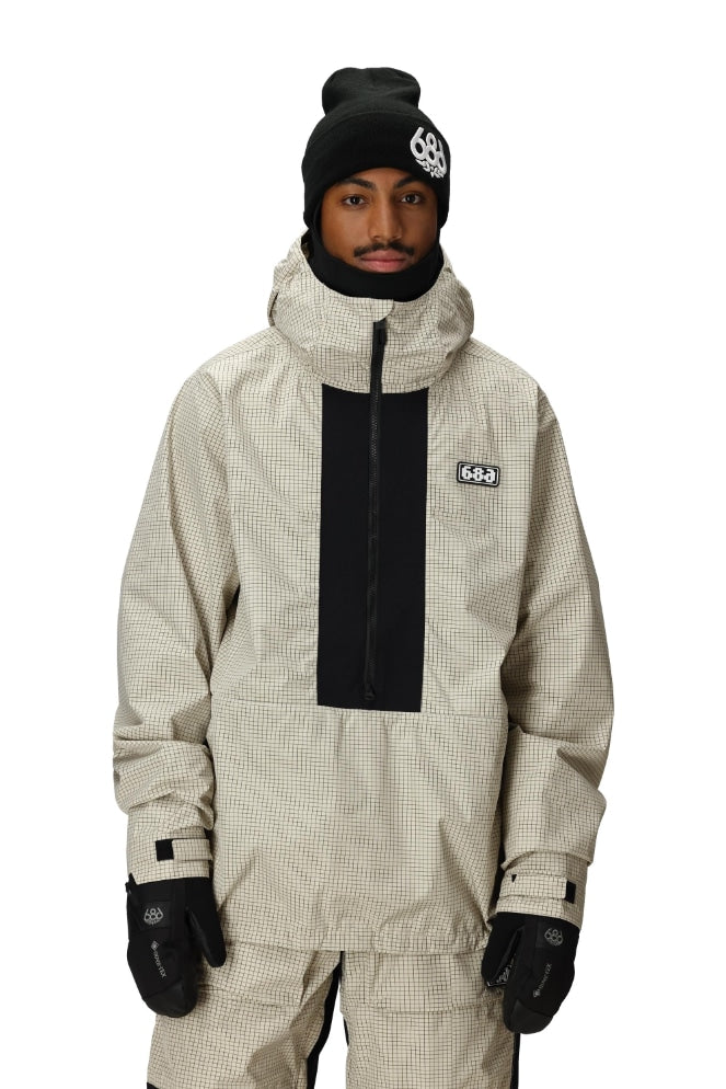686 ロクハチロク Men's Ghost 2.5L Anorak LIMESTONE RIPSTOP 25-26 スノーボード ウェア