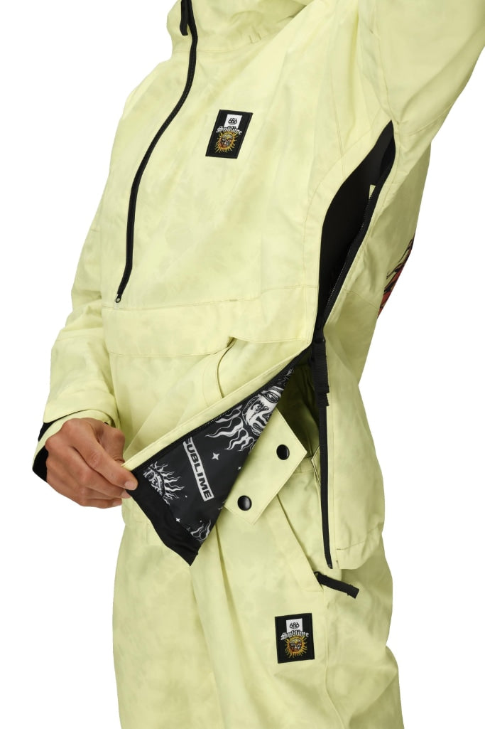 686 ロクハチロク WOMENS 686 SUBLIME SHELL ANORAK SUBLIME YELLOW TIE DYE 25-26 スノーボード ウェア