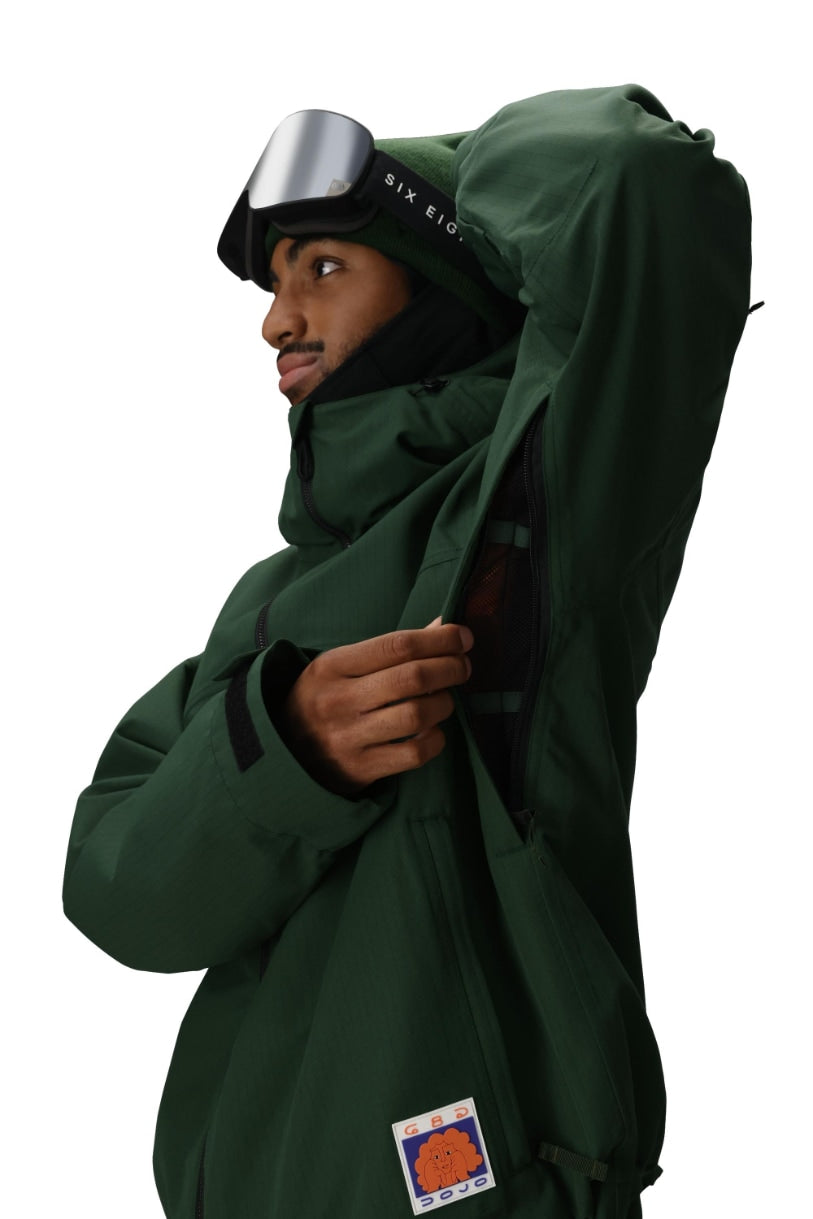 686 ロクハチロク MENS DOJO SHELL JACKET MOSS GREEN RIPSTOP 25-26 スノーボード ウェア