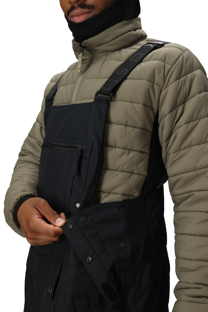686 ロクハチロク MENS 20K HOT LAP SHELL BIB BLACK 25-26 スノーボード ウェア