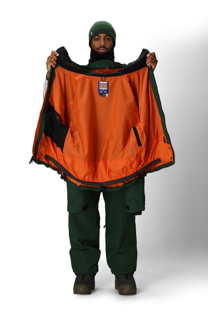 686 ロクハチロク MENS DOJO SHELL JACKET MOSS GREEN RIPSTOP 25-26 スノーボード ウェア