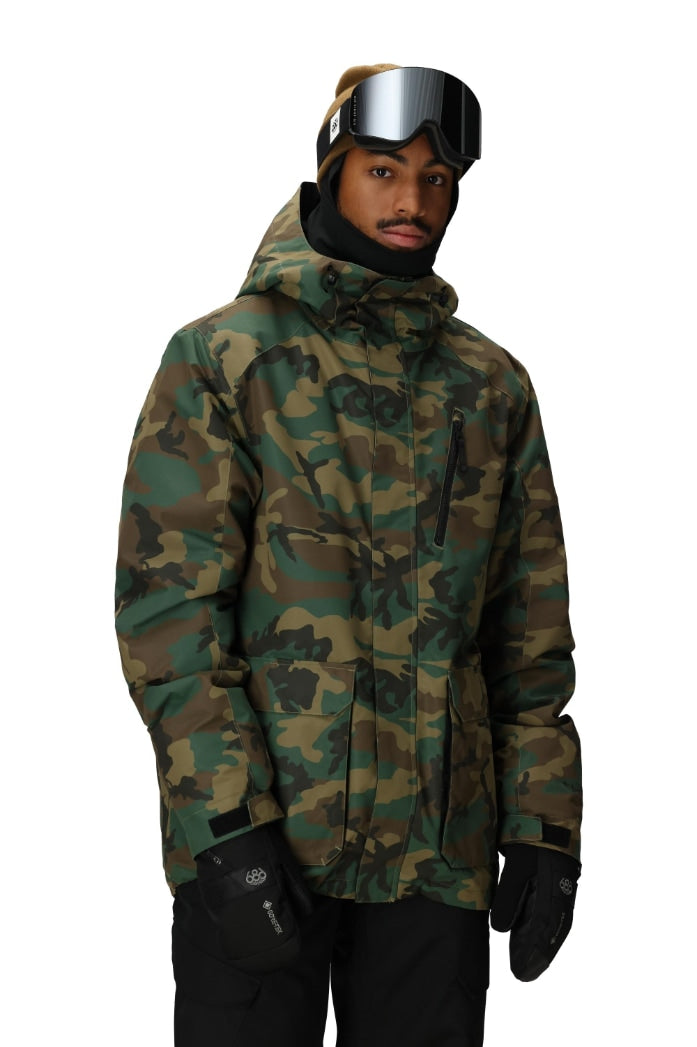 686 ロクハチロク MENS NIGHTLINE INSULATED JACKET CAMO 25-26 スノーボード ウェア
