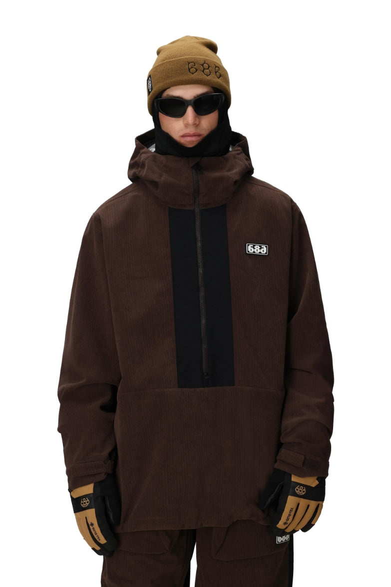 686 ロクハチロク Men's Ghost 2.5L Anorak COFFEE CORDUROY 25-26 スノーボード ウェア