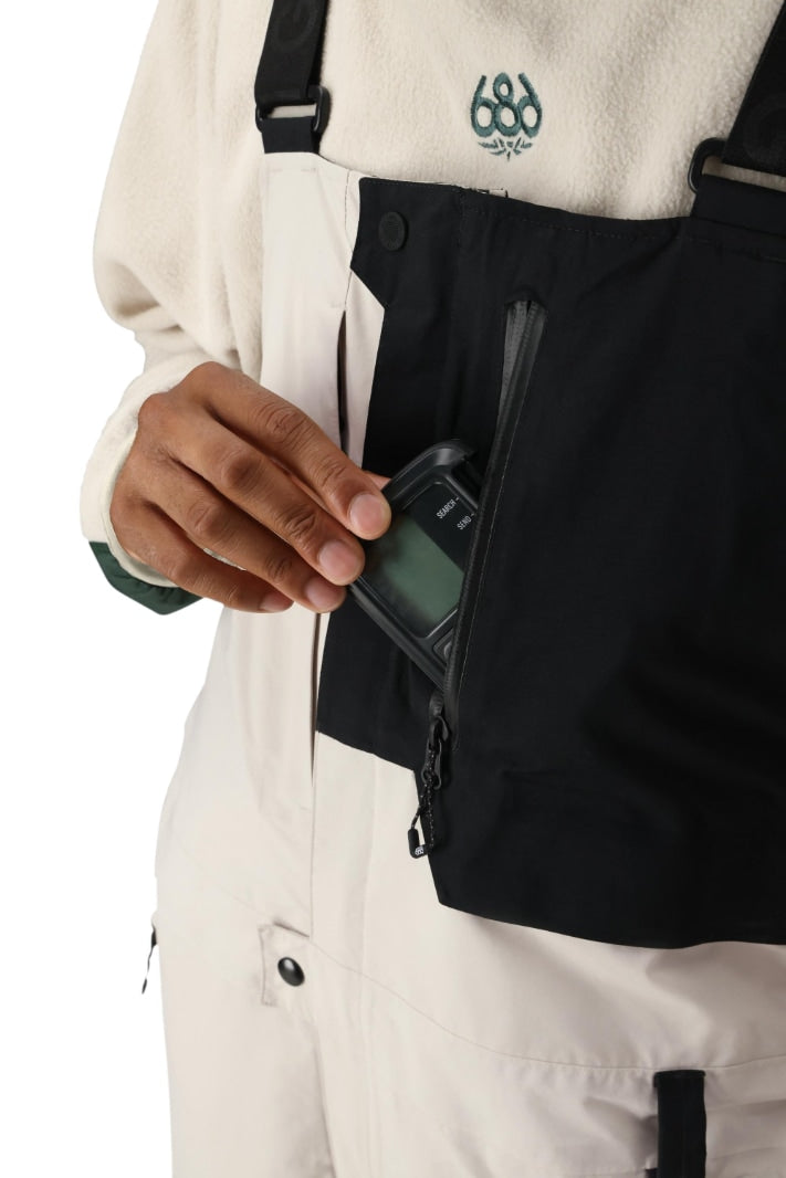 686 ロクハチロク MENS GORE-TEX DISPATCH SHELL BIB LIMESTONE COLORBLOCK 25-26 スノーボード ウェア