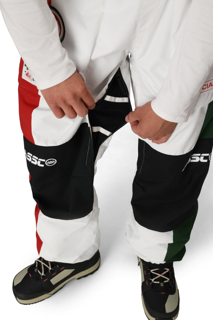 686 ロクハチロク MENS 686 ASSC F1 SHELL PANT ASSC WHITE COLORBLOCK 25-26 スノーボード ウェア