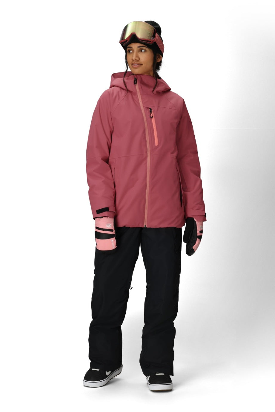 686 ロクハチロク WOMENS HYDRA THERMAGRAPHJACKET ROSEWOOD 25-26 スノーボード ウェア