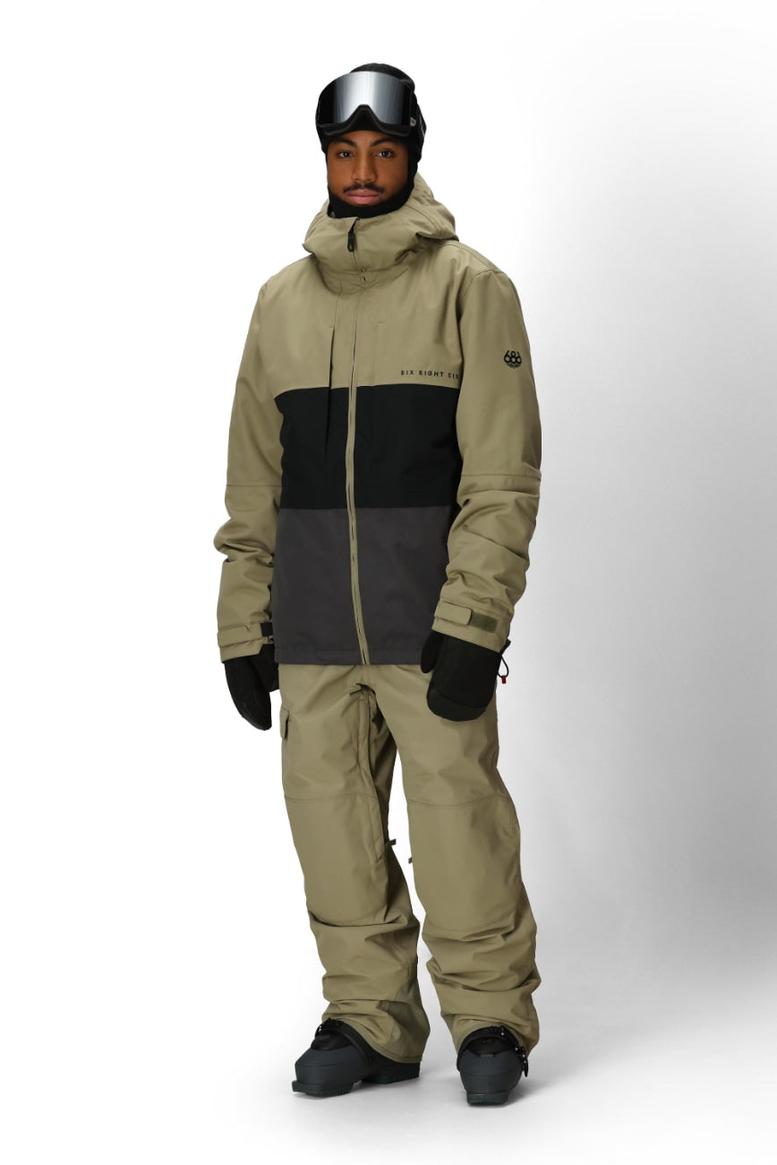 686 ロクハチロク MENS SMARTY 3-IN-1 FORM JACKET SAGE COLORBLOCK 25-26 スノーボード ウェア