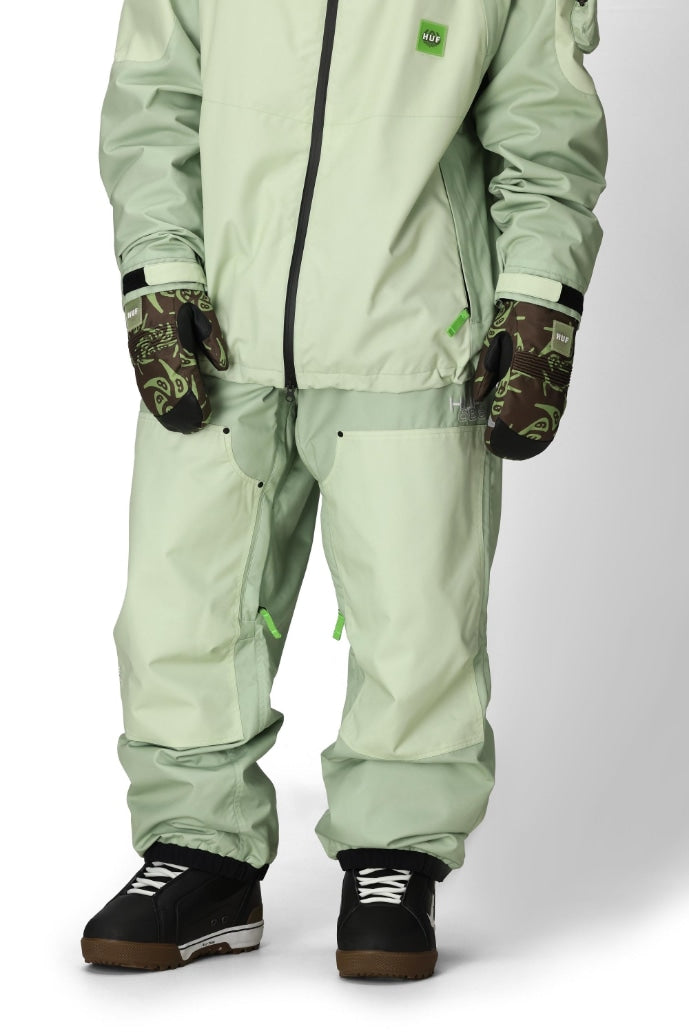 686 ロクハチロク MENS 686 HUF DOUBLE H SHELL PANT HUF GREEN COLORBLOCK 25-26 スノーボード ウェア