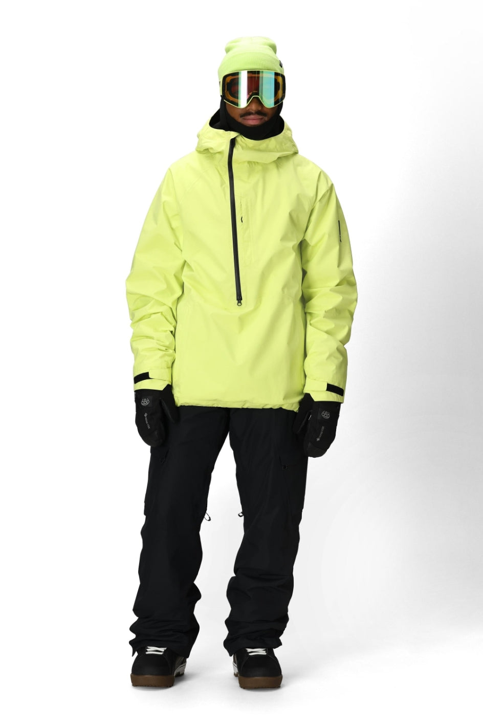686 ロクハチロク MENS GORE-TEX FRAGMENT SHELL ANORAK DUSTY LIME 25-26 スノーボード ウェア