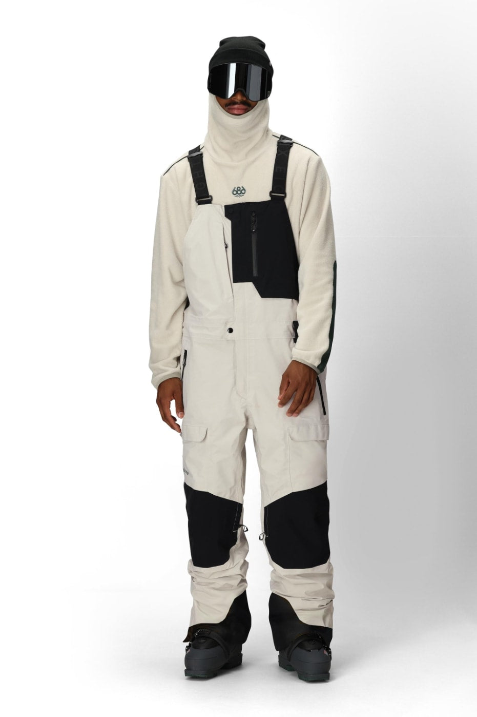 686 ロクハチロク MENS GORE-TEX DISPATCH SHELL BIB LIMESTONE COLORBLOCK 25-26 スノーボード ウェア