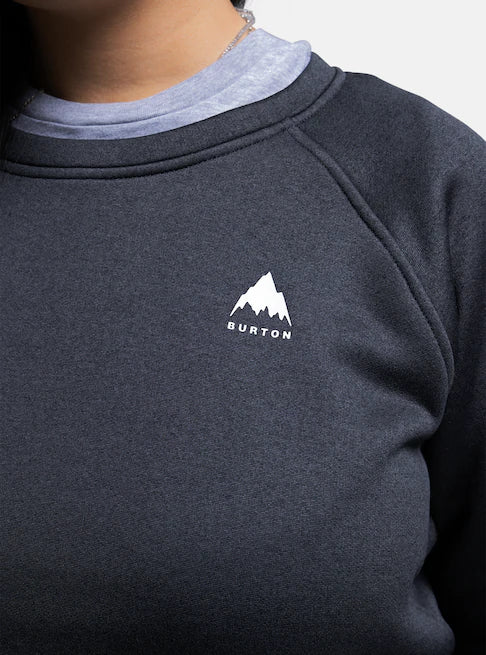 スノーボード ウェア バートン BURTON W Oak Crewneck Fleece True Black Heather 25-26 送料無料 日本正規品 予約商品 店頭受け取り可能