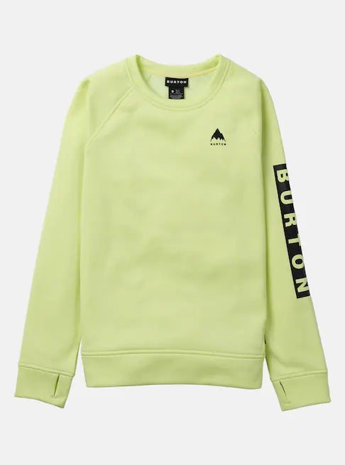 スノーボード ウェア バートン BURTON W Oak Crewneck Fleece Glow Yellow Green Heather 25-26 送料無料 日本正規品 予約商品 店頭受け取り可能