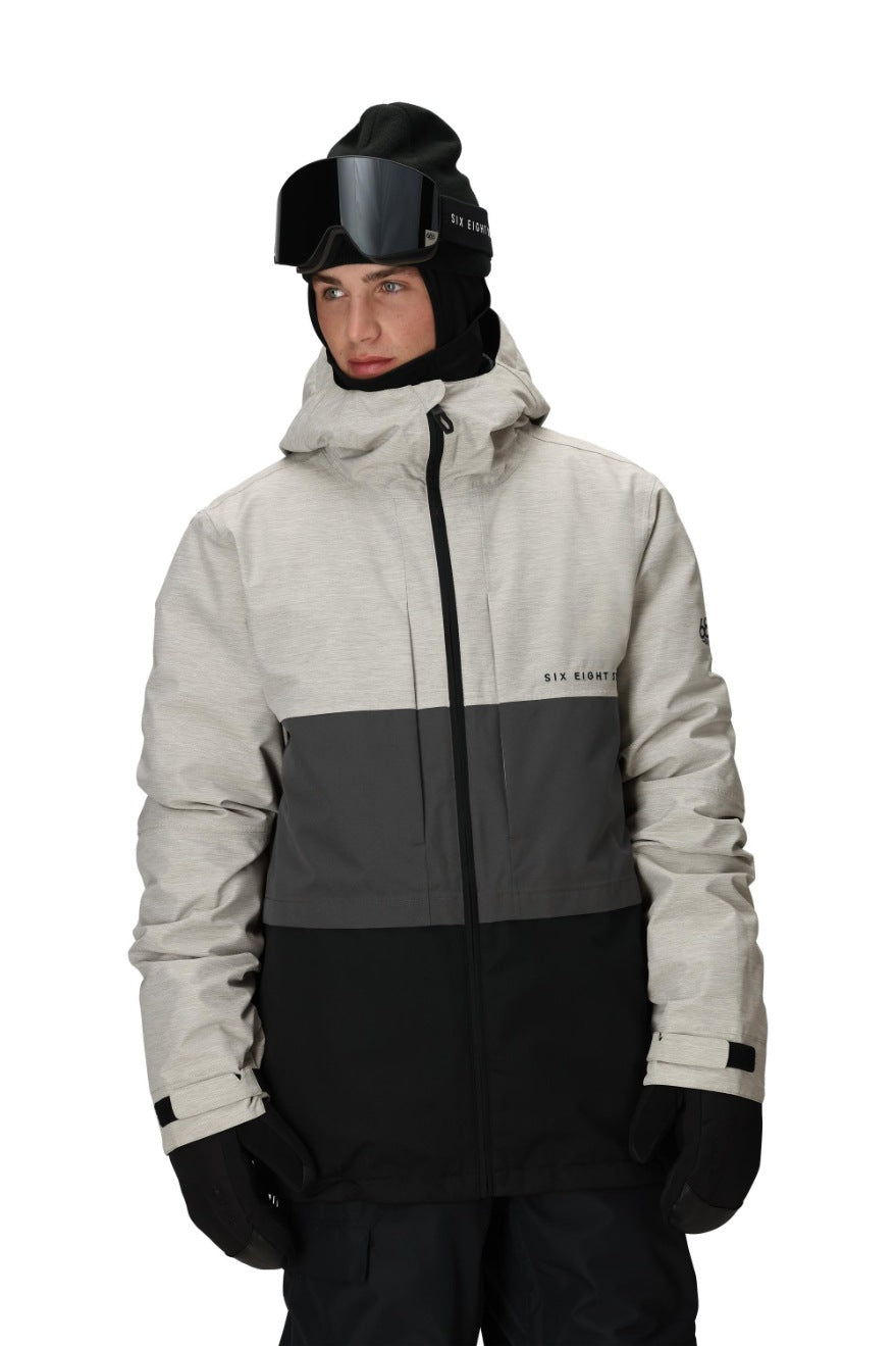 686 ロクハチロク MENS SMARTY 3-IN-1 FORM JACKET WHITE HEATHER COLORBLOCK 25-26 スノーボード ウェア