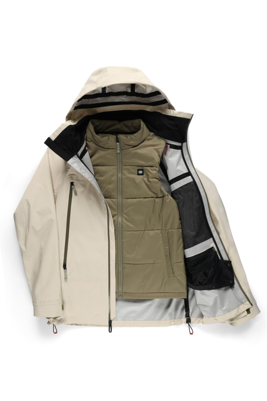 686 ロクハチロク MENS SMARTY 3-IN-1 RODEO 3L JACKET LIMESTONE 25-26 スノーボード ウェア