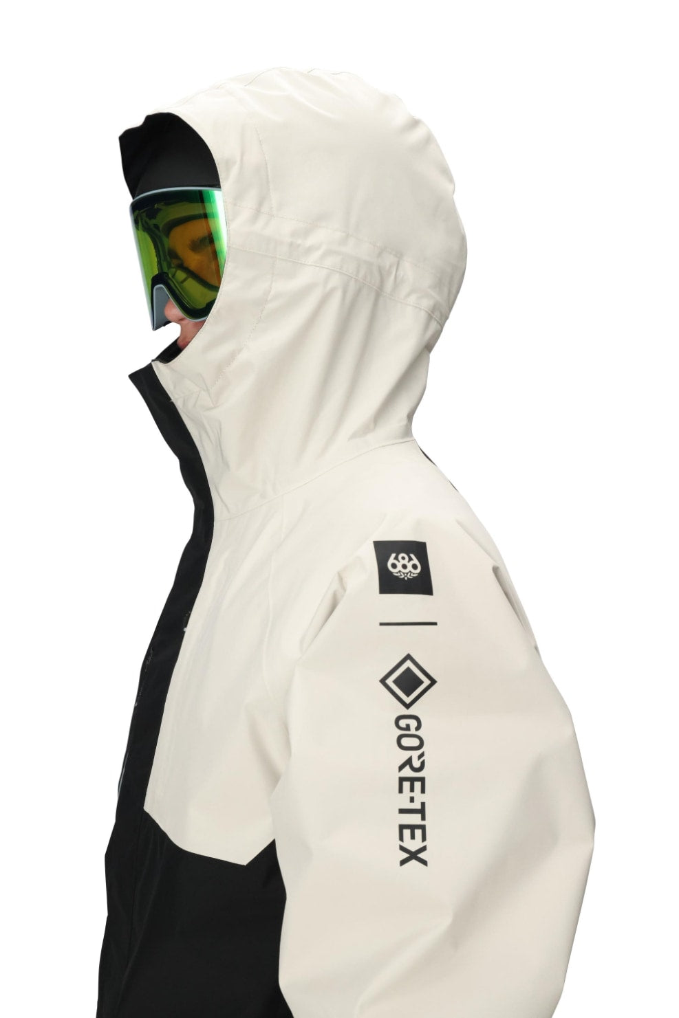 686 ロクハチロク MENS GORE-TEX CORE SHELL JACKET LIMESTONE COLORBLOCK 25-26 スノーボード ウェア