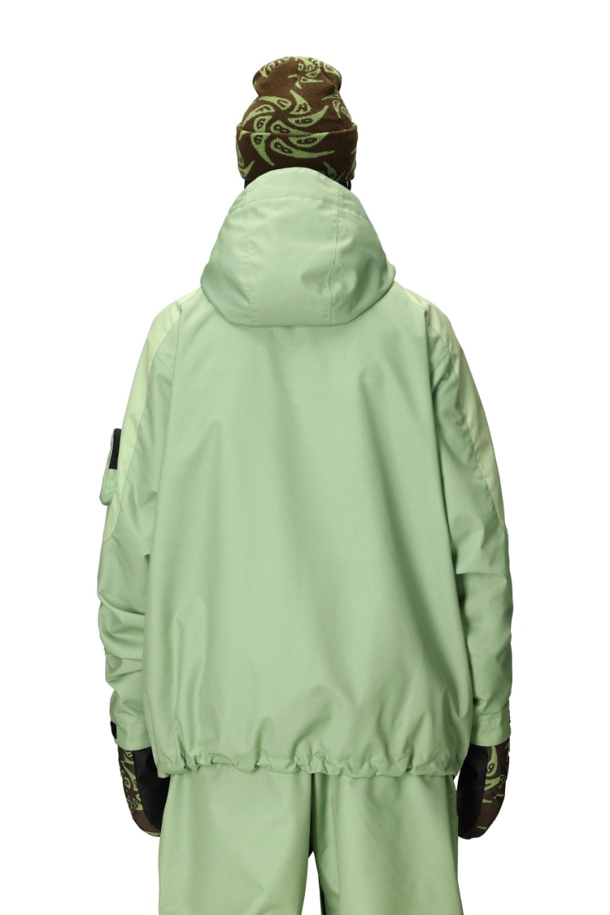 686 ロクハチロク MENS 686 HUF DOUBLE H SHELL JACKET HUF GREEN COLORBLOCK 25-26 スノーボード ウェア