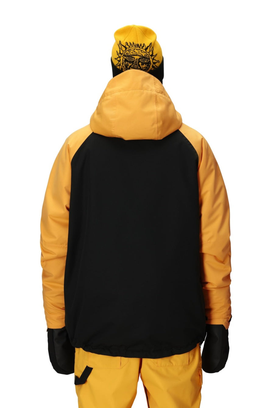 686 ロクハチロク MENS GEO INSULATED JACKET YELLOW GOLD COLORBLOCK 25-26 スノーボード ウェア
