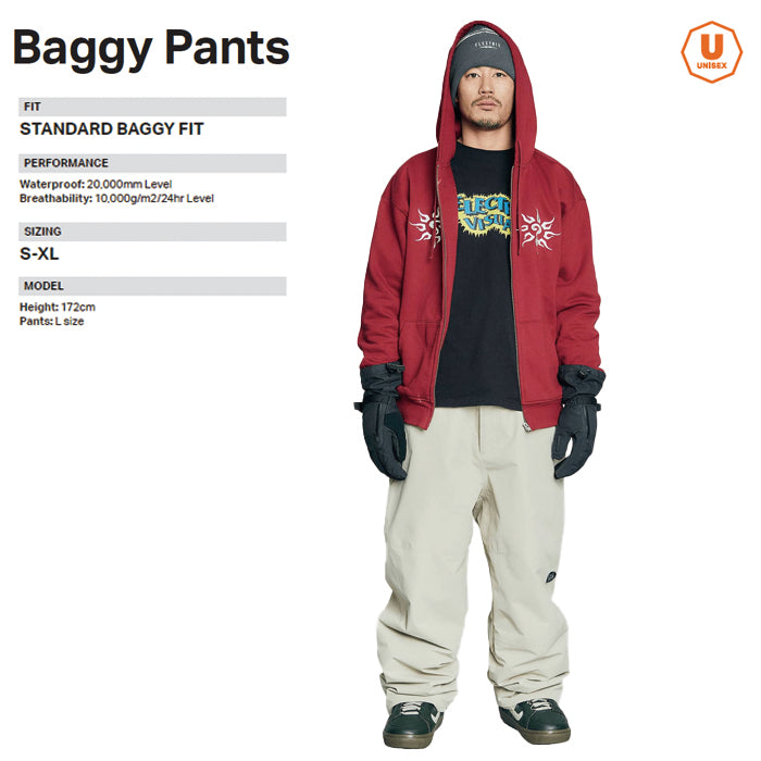 スノーボード ウェア ローム ROME BAGGY Pants CREAM 25-26 送料無料 日本正規品