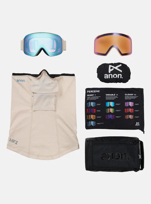 スノーボード ゴーグル アノン ANON M4S Goggles (Cylindrical) + MFI Face Oat/Perceive Variable Blue 25-26 送料無料 日本正規品 予約商品 店頭受け取り可能