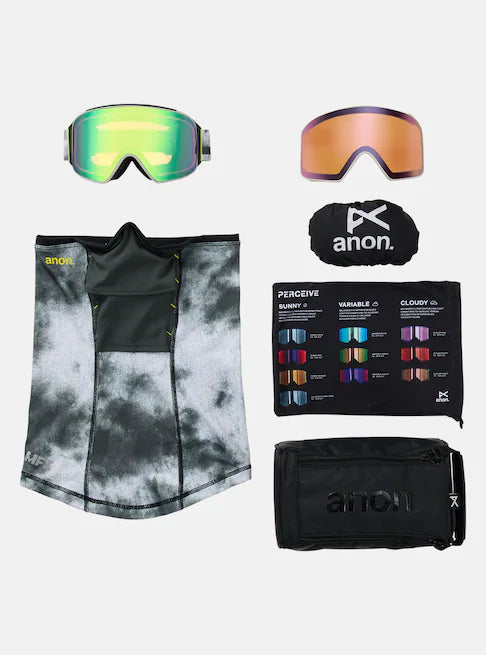 スノーボード ゴーグル アノン ANON M4 Goggles (Cylindrical) + Bonus Lens + MFI Face Mask Tilt Shift/Perceive Variable Green 25-26 送料無料 日本正規品 予約商品 店頭受け取り可能