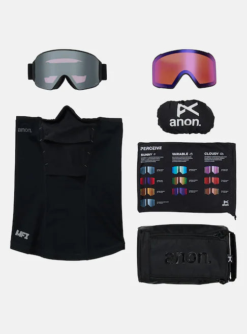 スノーボード ゴーグル アノン ANON M4 Goggles (Cylindrical) + Bonus Lens + MFI Face Mask Smoke/Perceive Sunny Onyx 25-26 送料無料 日本正規品 予約商品 店頭受け取り可能
