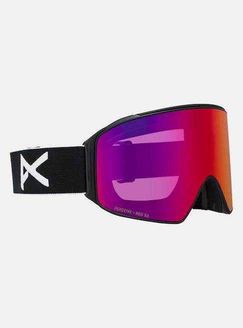 スノーボード ゴーグル アノン ANON M4 Goggles (Cylindrical) + Bonus Lens + MFI Face Mask Black/Perceive Sunny Red 25-26 送料無料 日本正規品 予約商品 店頭受け取り可能