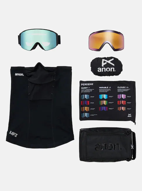 スノーボード ゴーグル アノン ANON M4S Goggles (Cylindrical) + MFI Face Black/Perceive Variable Blue 25-26 送料無料 日本正規品 予約商品 店頭受け取り可能