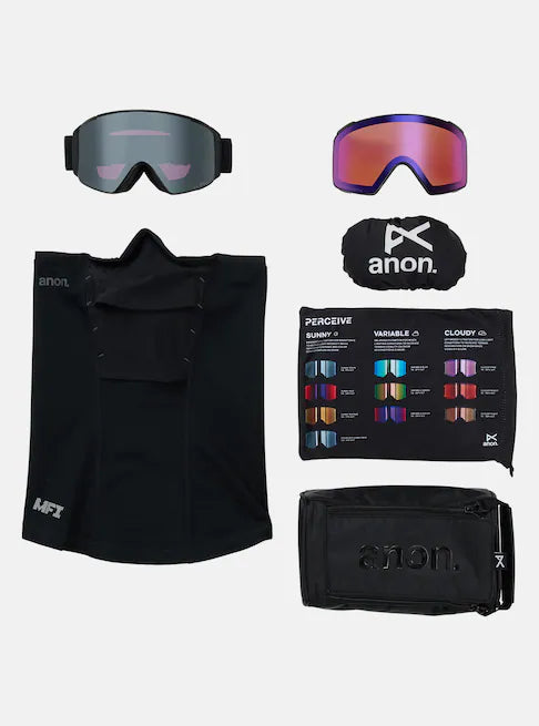 スノーボード ゴーグル アノン ANON M4S Goggles (Cylindrical) + MFI Face Smoke/Perceive Sunny Onyx 25-26 送料無料 日本正規品 予約商品 店頭受け取り可能