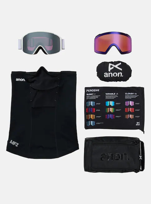 スノーボード ゴーグル アノン ANON M4S Goggles (Cylindrical) + MFI Face White/Perceive Sunny Onyx 25-26 送料無料 日本正規品 予約商品 店頭受け取り可能
