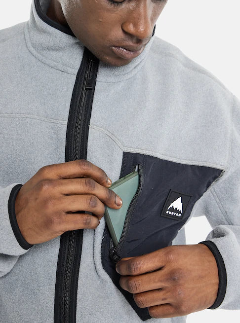 スノーボード ウェア バートン BURTON Cinder Full-Zip Fleece Gray Heather 25-26 送料無料 日本正規品 予約商品 店頭受け取り可能