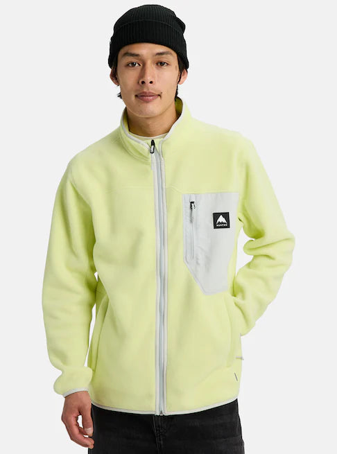 スノーボード ウェア バートン BURTON Cinder Full-Zip Fleece Glow Yellow Green 25-26 送料無料 日本正規品 予約商品 店頭受け取り可能