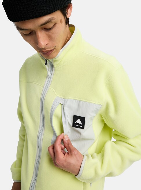 スノーボード ウェア バートン BURTON Cinder Full-Zip Fleece Glow Yellow Green 25-26 送料無料 日本正規品 予約商品 店頭受け取り可能
