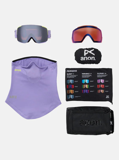 スノーボード ゴーグル アノン ANON M5 Goggles + Bonus Lens + MFI Face Mask Hyper Lilac/Perceive Sunny Onyx 25-26 送料無料 日本正規品 予約商品 店頭受け取り可能