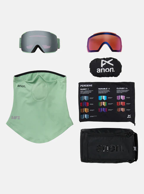 スノーボード ゴーグル アノン ANON M5 Goggles + Bonus Lens + MFI Face Mask Soft Sage/Perceive Sunny Onyx 25-26 送料無料 日本正規品 予約商品 店頭受け取り可能